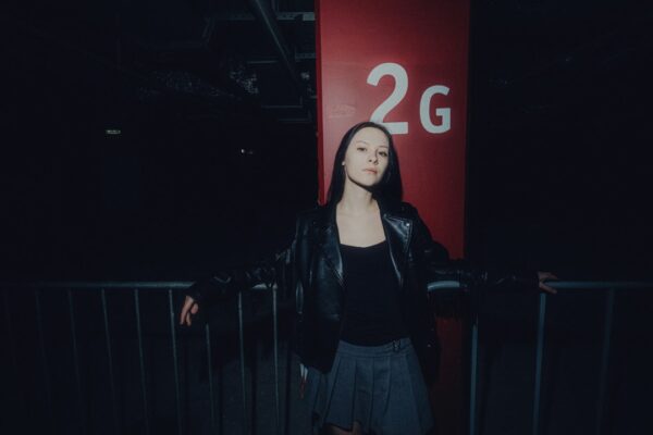 Photo leather skirt