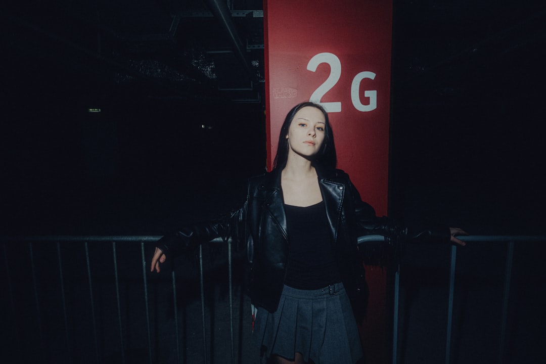 Photo leather skirt
