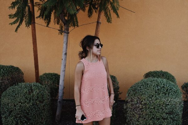 Photo salmon dress